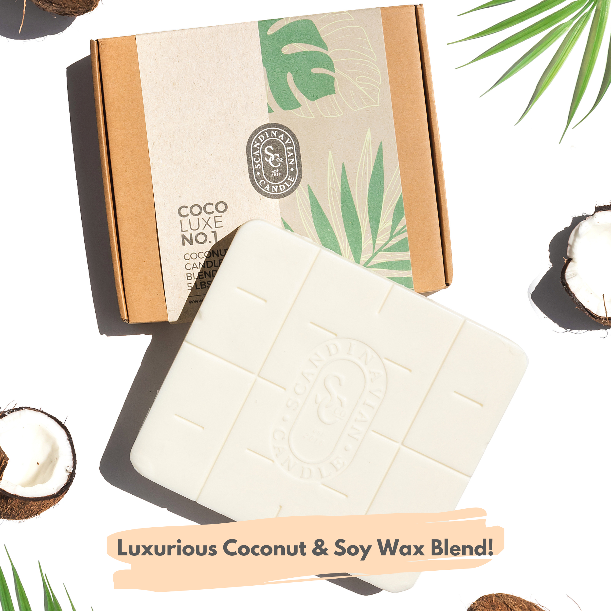 Hemp Luxury Coconut Soy Blend Wax 45 Pounds Case Great for